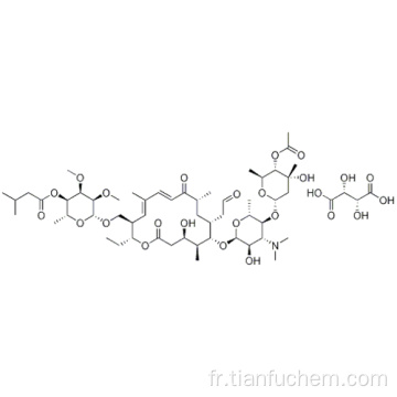 Tylosine 3-acétate 4B- (3-méthylbutanoate) (2R, 3R) -2,3-dihydroxybutanedioate CAS 63428-13-7